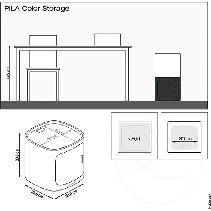Lechuza PILA Color Storage, lichtgrau – Bild 4