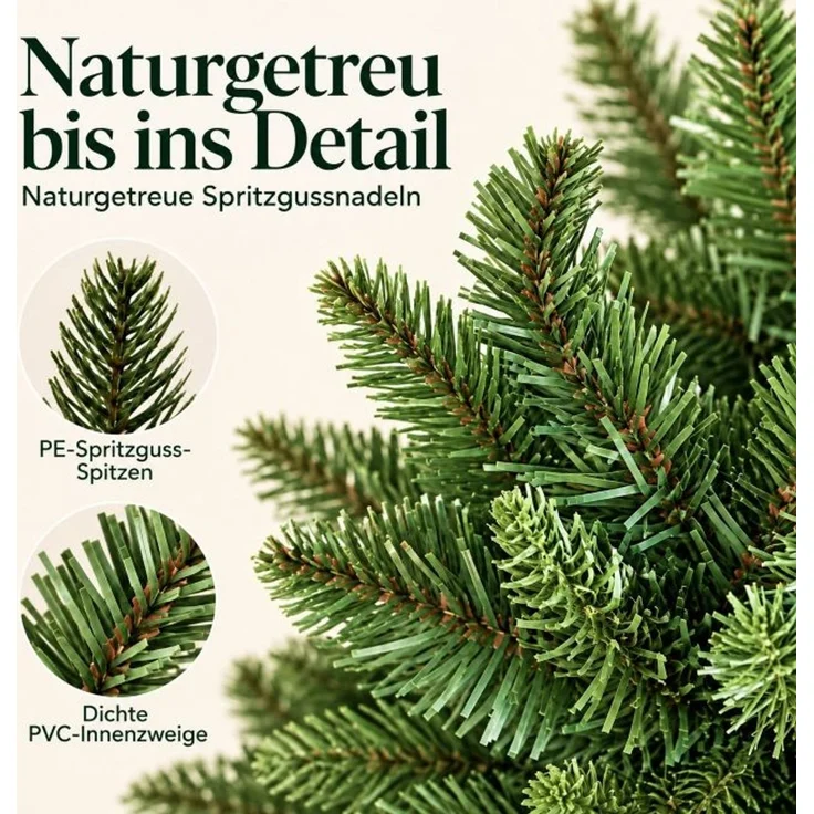 Relaxdays Künstlicher Weihnachtsbaum Nordmanntanne – Bild 3