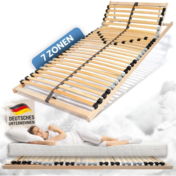 Coemo 7-Zonen Lattenrost ERGO K 70x200 Kopfteil verstellbar, unmontiert