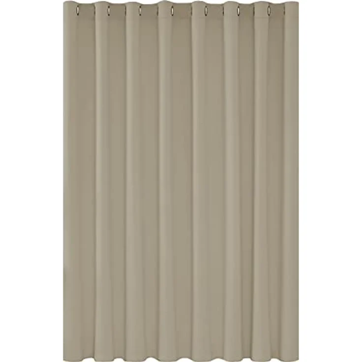 Deconovo Extra Breiter Verdunkelungsvorhang Wohnzimmer Raumtrenner Beige | 1 Stück, H214 x B254 cm, Ösenschal, Hitzeschutz, Abdunkelnd, Sichtschutz, UV-Schutz, Fenster Schlafzimmer, Blackout Curtain – Bild 9