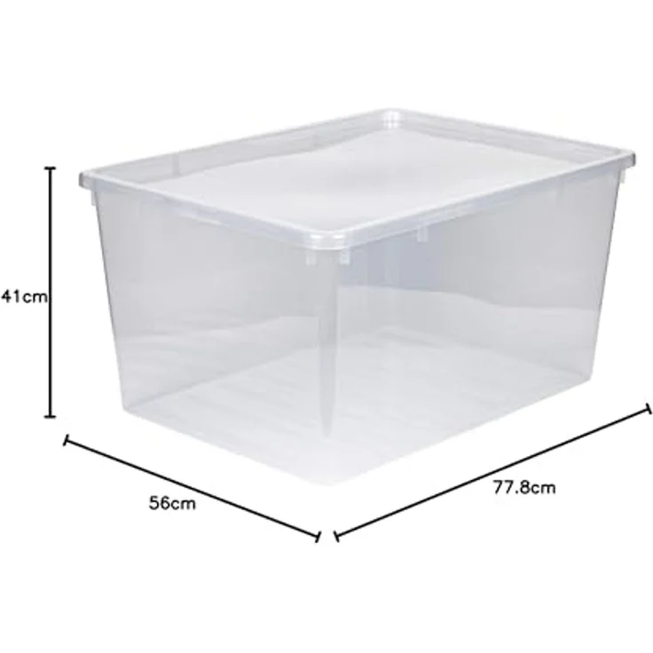 Kreher Aufbewahrungsbox XXL aus Kunststoff in Transparent 135 Liter – Bild 5