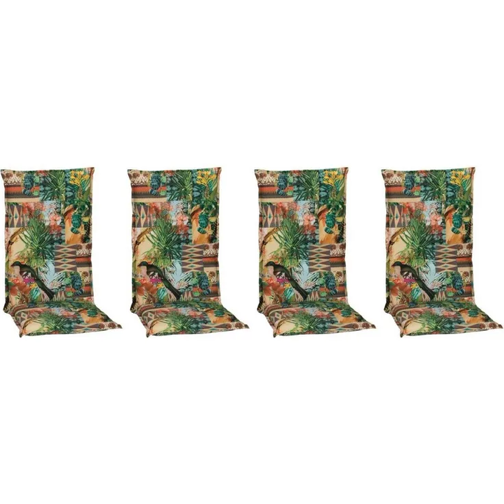 beo Polsterauflage Saumauflage Hochlehner Turin im Set, (Set), Gartenstuhlauflage, Sitzauflage, Sitzkissen Outdoor, 118 x 46 x 8 cm