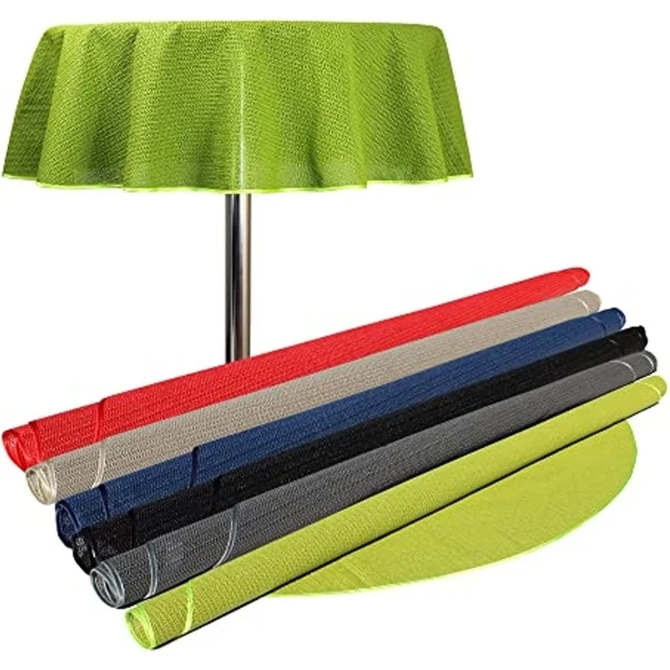 Haus und Deko Tischdecke PVC Garten Tischdecke 140 cm rund wetterbeständig Gartentischdecke (1-tlg) – Bild 5