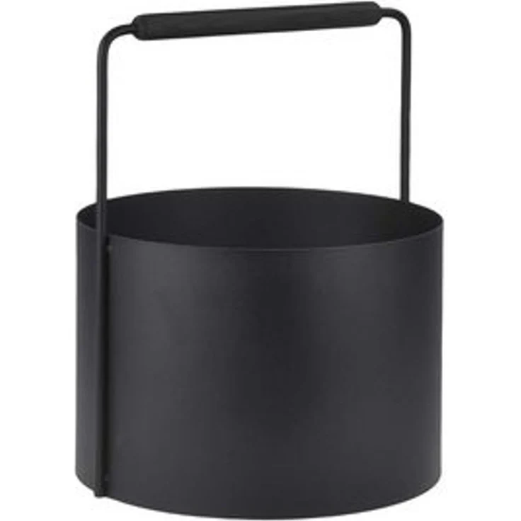 blomus 'ASHI' Holzkorb, Stahl schwarz, 34.8 x 45.2 x 37.1 cm, geschlossener Boden – Bild 6