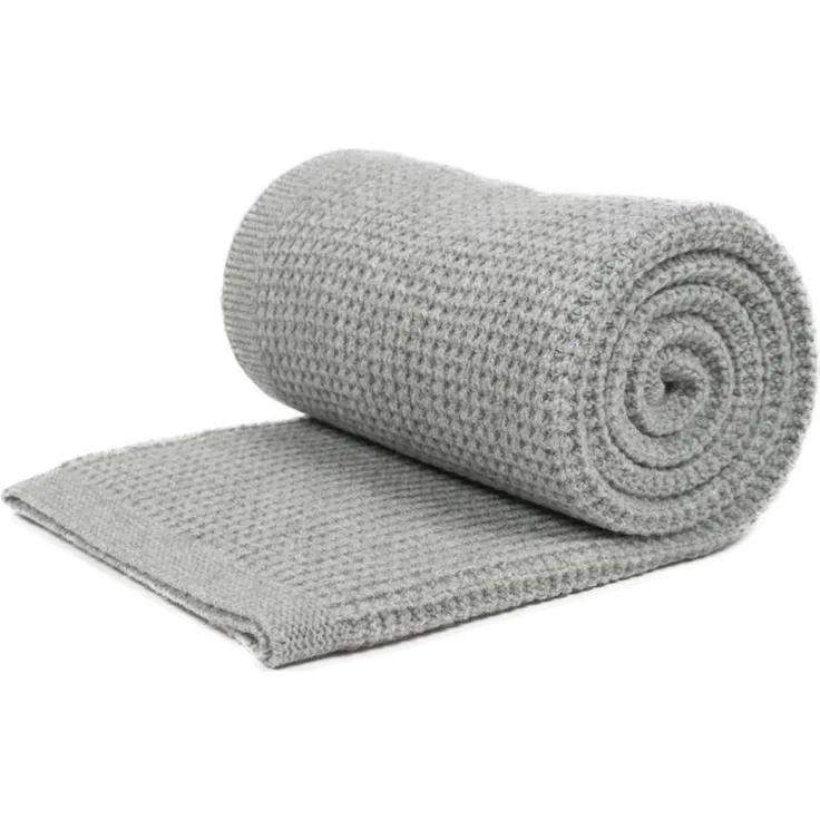 Wolldecke Merino Emma 130x170 Farbe: Grau