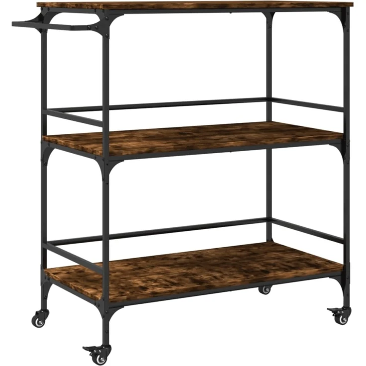 vidaXL Küchenwagen Räuchereiche 100,5x50x105 cm Holzwerkstoff 842333 – Bild 9