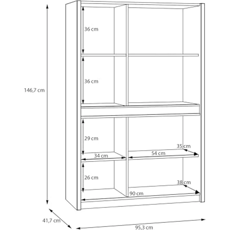 FORTE Highboard Oak Square – Bild 7