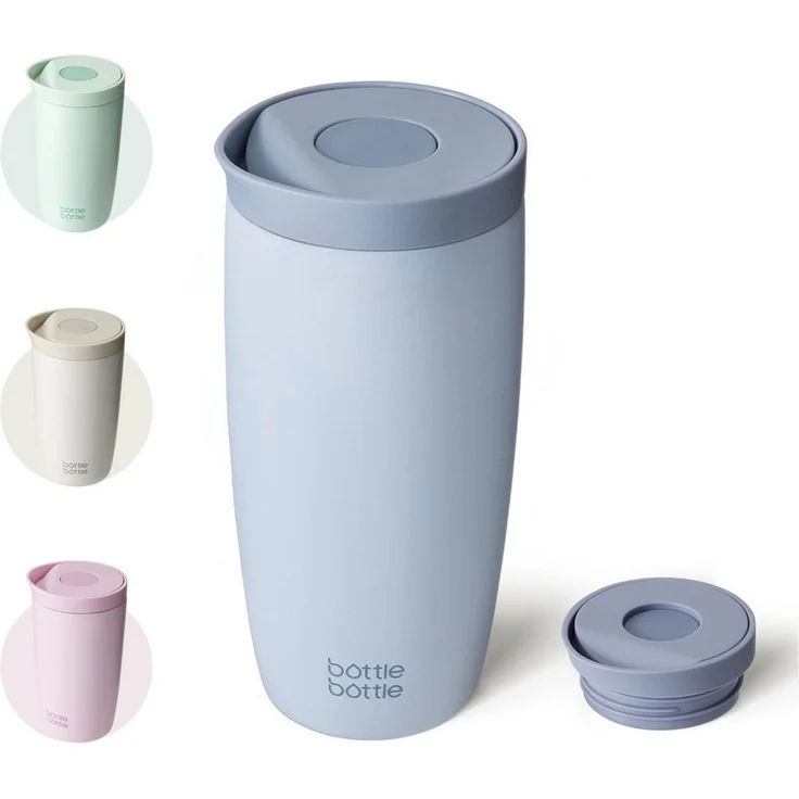 BOTTLE BOTTLE Thermobecher Premium Isolierbecher aus Edelstahl, 500ml, auslaufsicher, 1-tlg, Edelstahl, Quick-Press-Verschluss, doppelwandig, hält Getränke lange heiß & kalt – Bild 1