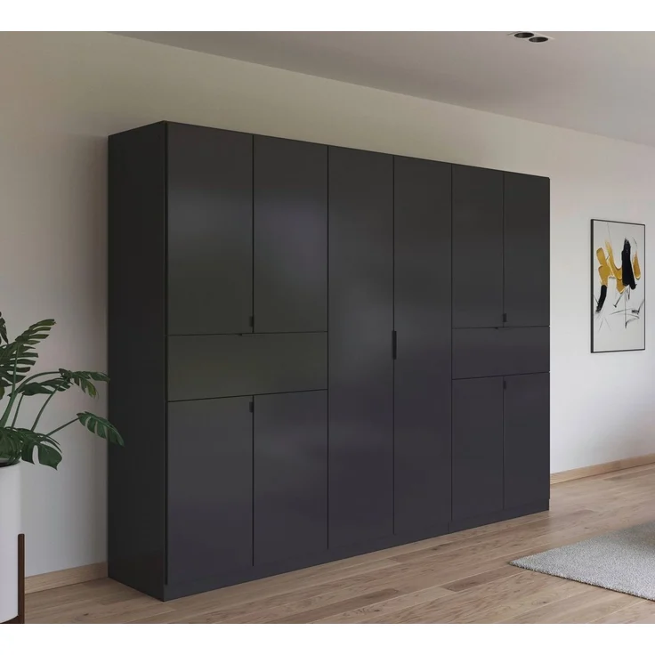rauch Drehtürenschrank Kleiderschrank Schrank Garderobe Wäscheschrank TICAO (Schubladen in der Höhe variabel positionierbar) mit 2 geräumigen Schubladen, viel Stauraum MADE IN GERMANY – Bild 2