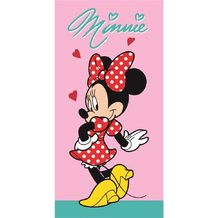 Disney Minnie Mouse Badehandtuch – Hautfreundliches & strapazierfähiges Handtuch 70x140 cm – Bild 1