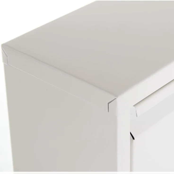 DRW Schuhregal aus Metall mit 3 Klapptüren, 50 x 15 x 103 cm – Bild 4
