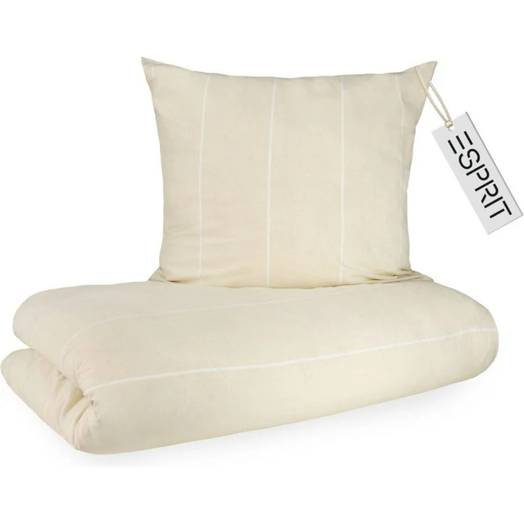 Esprit Bettwäsche FLANELL Winter Bettwäsche, Baumwolle, 1 teilig, 135 x 200 cm in Creme – Bild 2