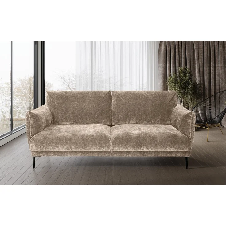Sofa Designersofa MADISON 3-Sitzer in Stoff Dress Me Beige – Bild 1