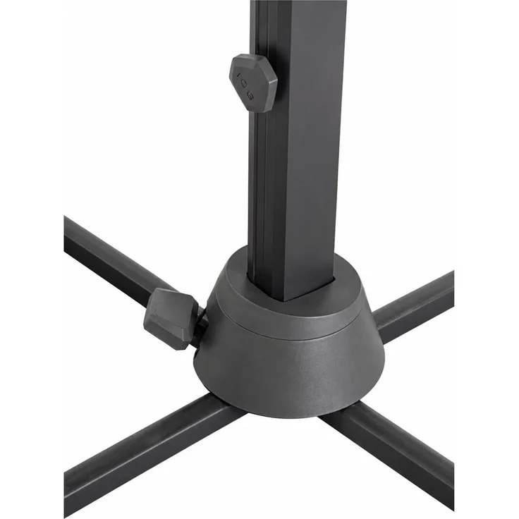 Sonnenschirm Gava aus Aluminium, quadratisch 3x3 m, hellgrau, 360° schwenkbar, mit Hülle – Bild 6