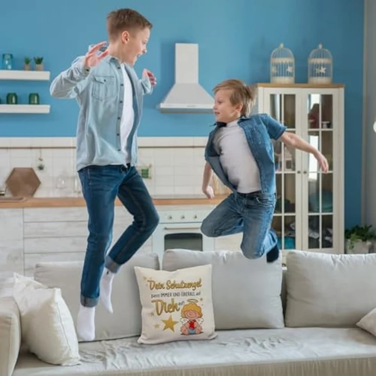 speecheese Dekokissen Schutzengel Kissen mit Spruch – Bild 6