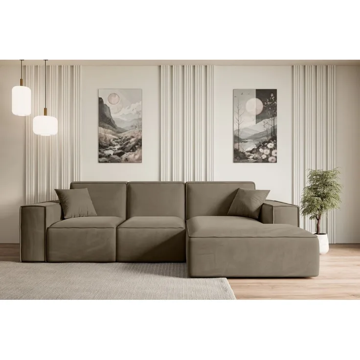 ALTDECOR Ecksofa SERRA-L, Sofa Praktische Bequeme Funktionsecke Couch L-Form Eckcouch, Corner Sofa U-Form Vielseitige Sofa Wohnlandschaft Wohnzimmer