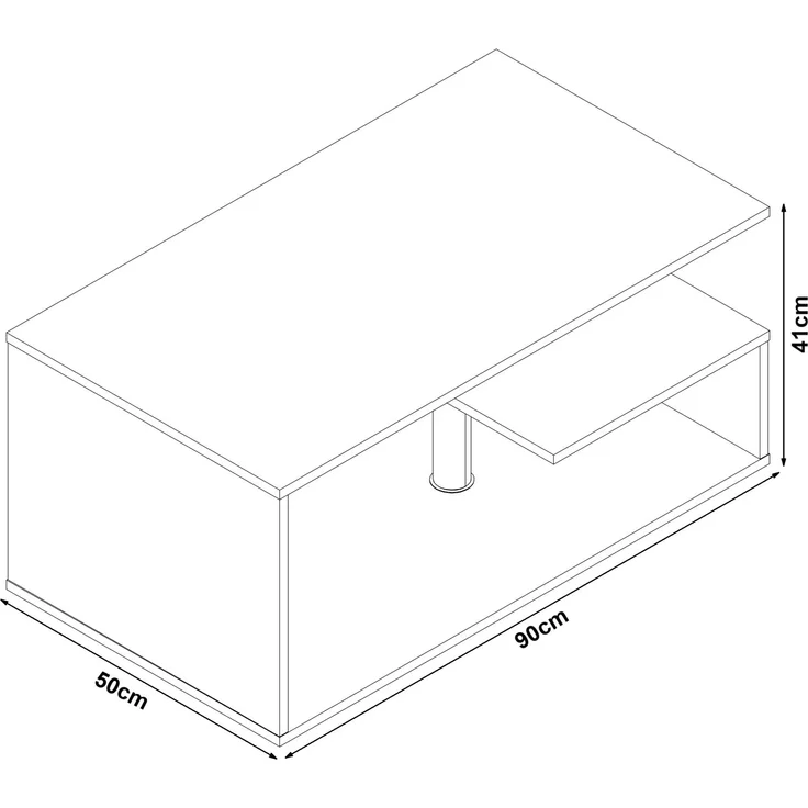 Couchtisch Haarlem 90x50x41 cm Marmoroptik, weiß [en. casa] – Bild 5