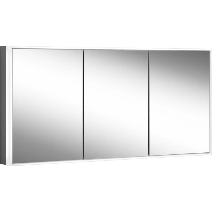 Schneider PREMIUM Line Ultimate LED Lichtspiegelschrank, 3 gleichgrosse Doppelspiegeltüren, 1525 x 73,3 x 15,8 cm, 182.151, Ausführung: EU-Norm/Korpus schwarz matt - 182.151.02.41