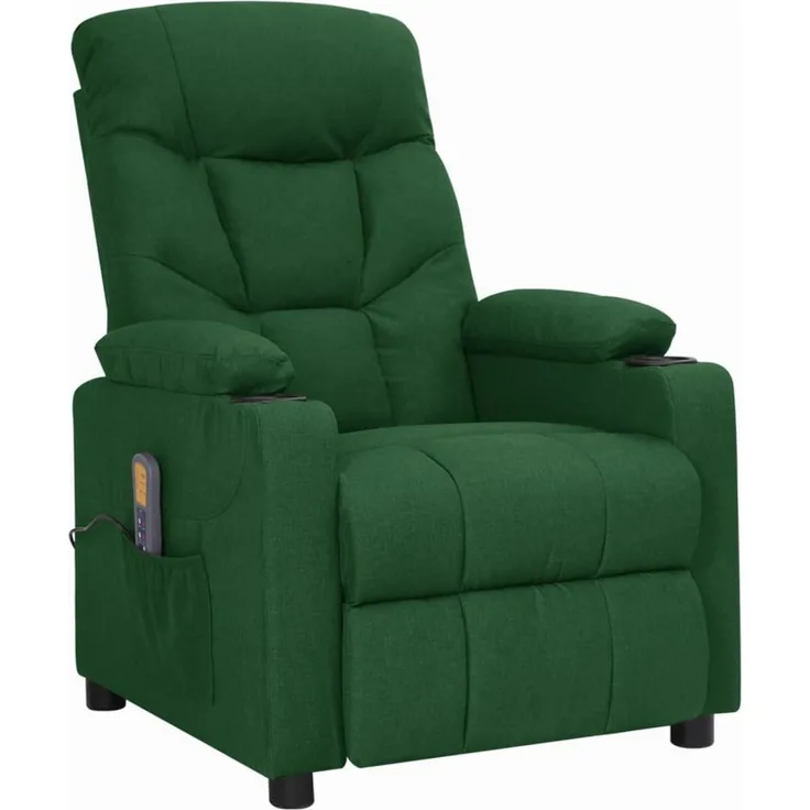 vidaXL Massagesessel Dunkelgrün Stoff [339098]