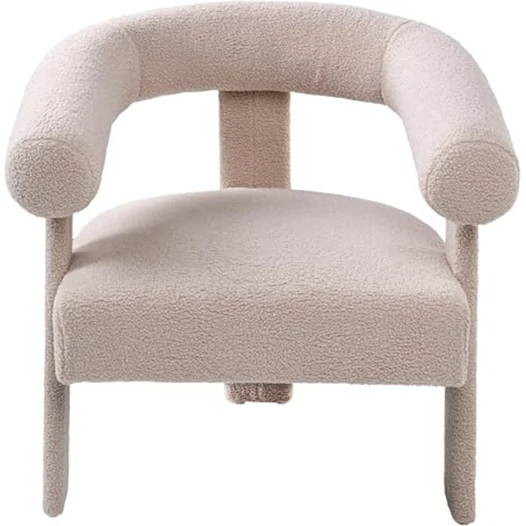 Sessel ILBRO Bouclé Hellbeige – Bild 5