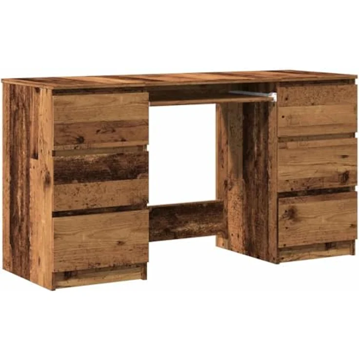 vidaXL Schreibtisch Altholz-Optik 140x50x77 cm Holzwerkstoff 855960 – Bild 2