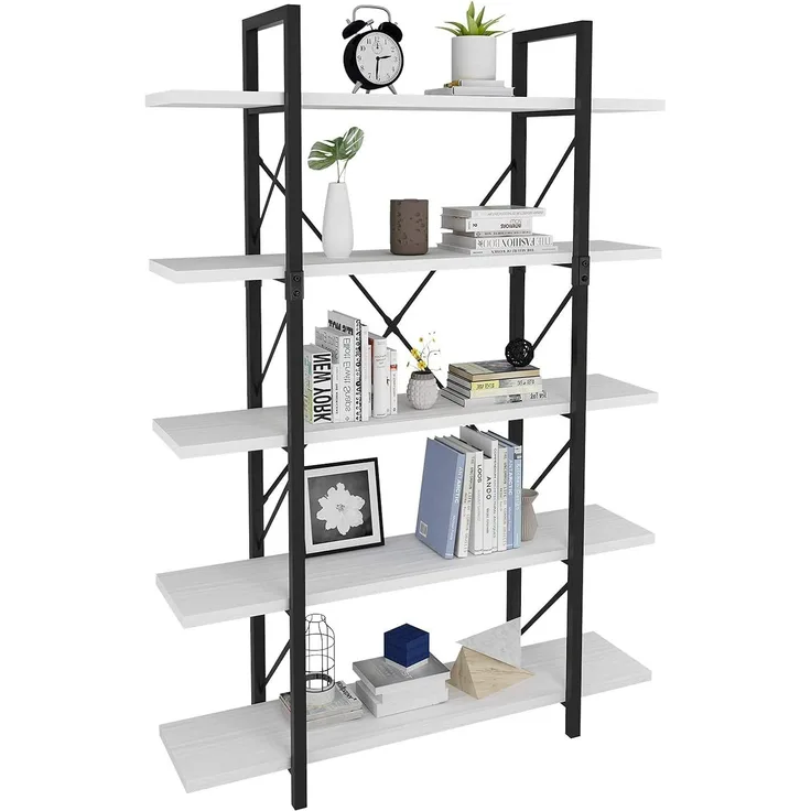 YITAHOME Bücherregal mit 5 Etagen, Freistehendes Regal 180 x 30 x 120 cm, Standregal Dekorative Aufbewahrungsregale im Schlafzimmer/Wohnzimmer/Heimbüro, Bücherhalter-Organizer