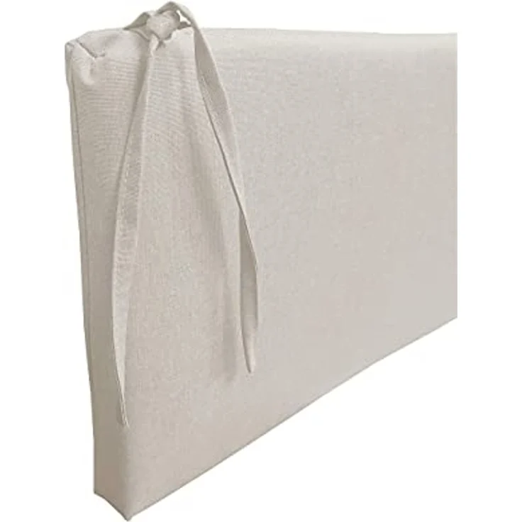 chilly pilley Bankkissen Bankauflage Polsterauflage Reißverschluss mit Schlaufen Kissen für Gartenbank für Gartenmöbel Sitzkissen & Rückenkissen Outdoor (130 x 40 x 5 cm, Cremefarbig) – Bild 6