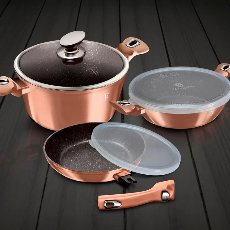 Berlinger Haus Berlinger Haus Satz Granittöpfe 6 Stück Metallic Line Rose Gold BH7051 – Bild 8