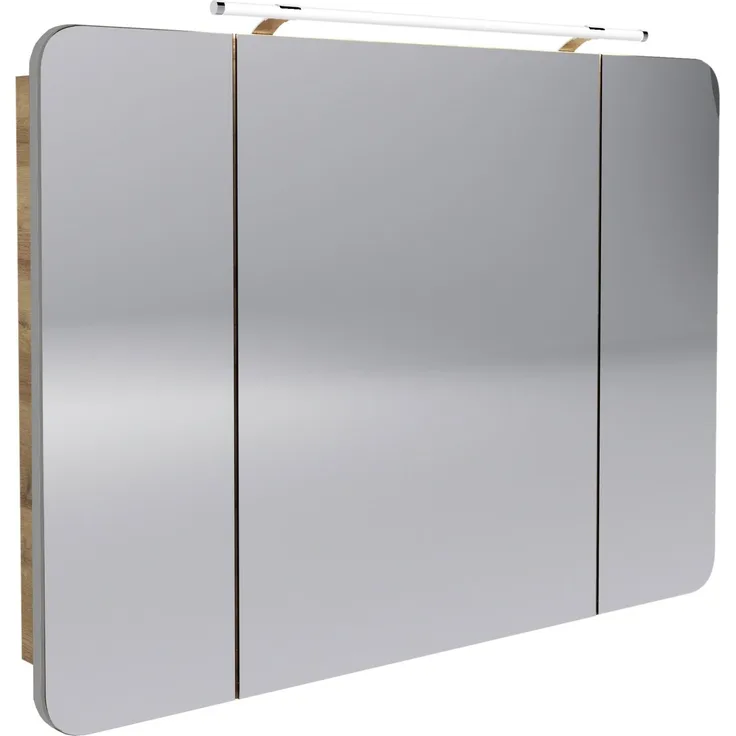 Fackelmann MILANO LED Spiegelschrank 110 cm, Braun hell