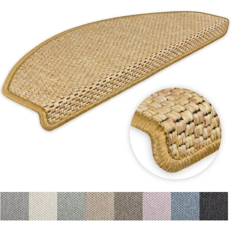 Metzker® Stufenmatte Stufenmatten Göteborg Halbrund, halbrund, Höhe: 8 mm, 15 Stück - Mais – Bild 1