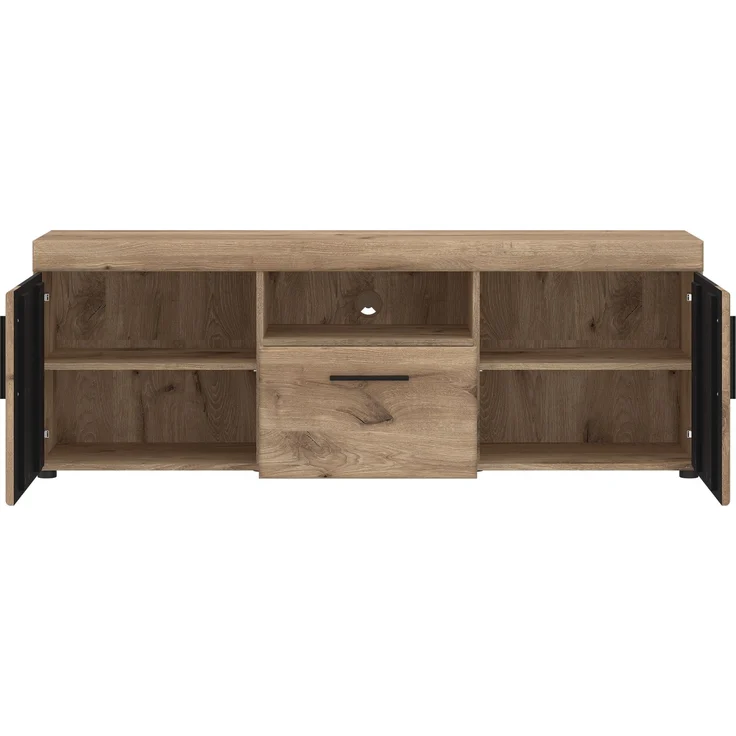 Lowboard >GRANO< in VIKING EICHE DEKOR - 157x55,8x40,9 cm (B/H/T) – Bild 2