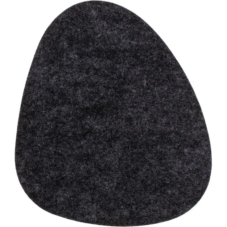 Tischset Untersetzer Kieselstein in grau oder anthrazit 12x8cm aus Filz Platzset anthrazit
