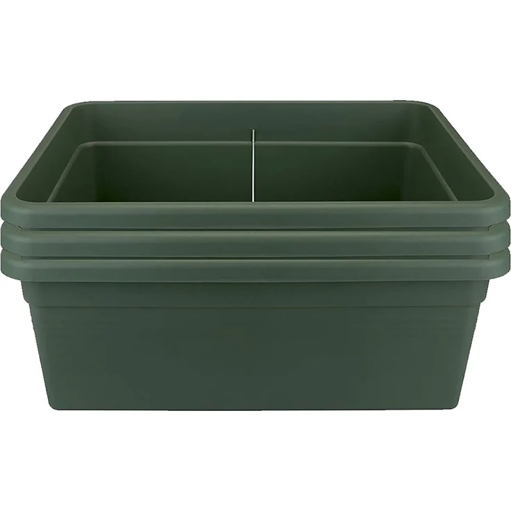3X Elho Green Basics Beweglicher Garten - Gemüsegarten - Übertopf - Laubgrün - Draußen - L 76.7 x W 57.9 x H 29 cm – Bild 1