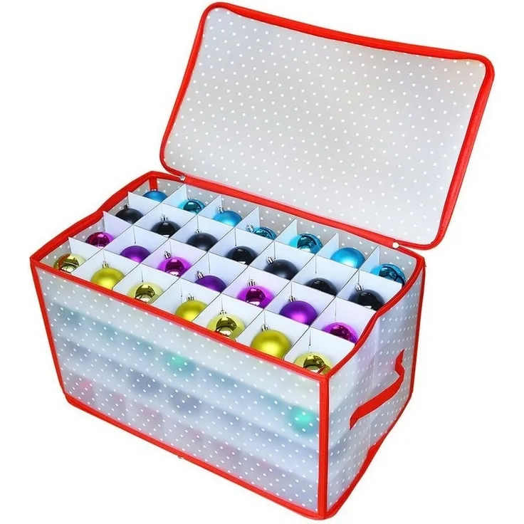 Spetebo Aufbewahrungstasche Aufbewahrungsbox für Christbaumkugeln (Packung, 1-tlg, Tasche für Christbaumkugeln), Weihnachtsschmuck Sortierbox Tragetasche