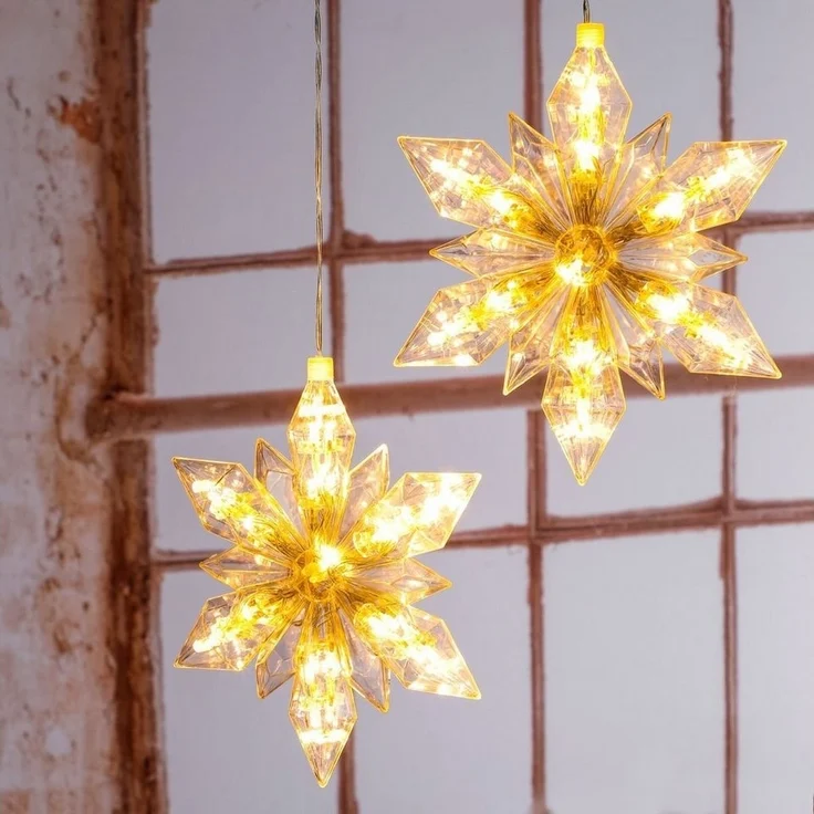Gravidus LED Stern 2er Set LED Weihnachtssterne Weihnachtsdekoration Christmas Stars – Bild 1