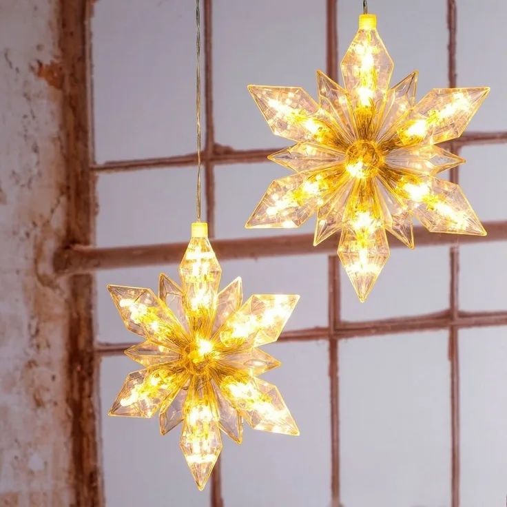 Gravidus LED Stern 2er Set LED Weihnachtssterne Weihnachtsdekoration Christmas Stars