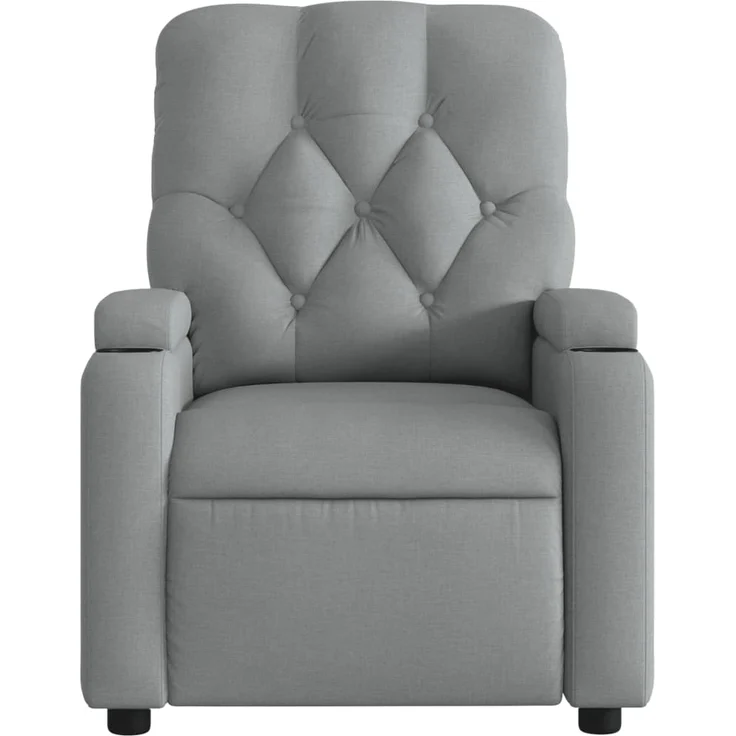 vidaXL Massage-Relaxsessel, hellgrauer Stoff 3206064 – Bild 6