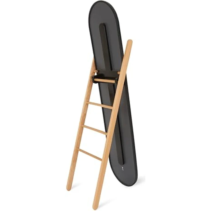 Umbra Furniture Hub Flur Spiegel, Standspiegel, mit Gummirand, Eschenholz und Spiegelglas, Schwarz / Natur, 358375045 – Bild 11
