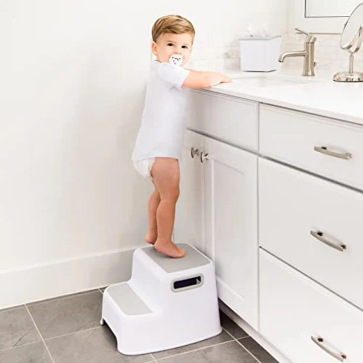 Ubbi Wide 2 Step Stool for Kids, Toddler Stool for Toilet Potty Training, Slip Resistant Soft Grip for Safety – Bild 4