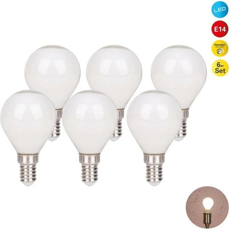 näve LED-Leuchtmittel Daffy, E14, 6 St, Warmweiß, 6er Set – Bild 4