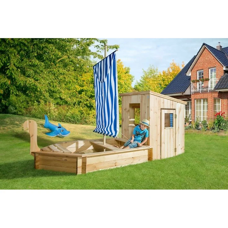 WEKA Sandkasten Schiff 196 A mit Kajüte – Bild 2