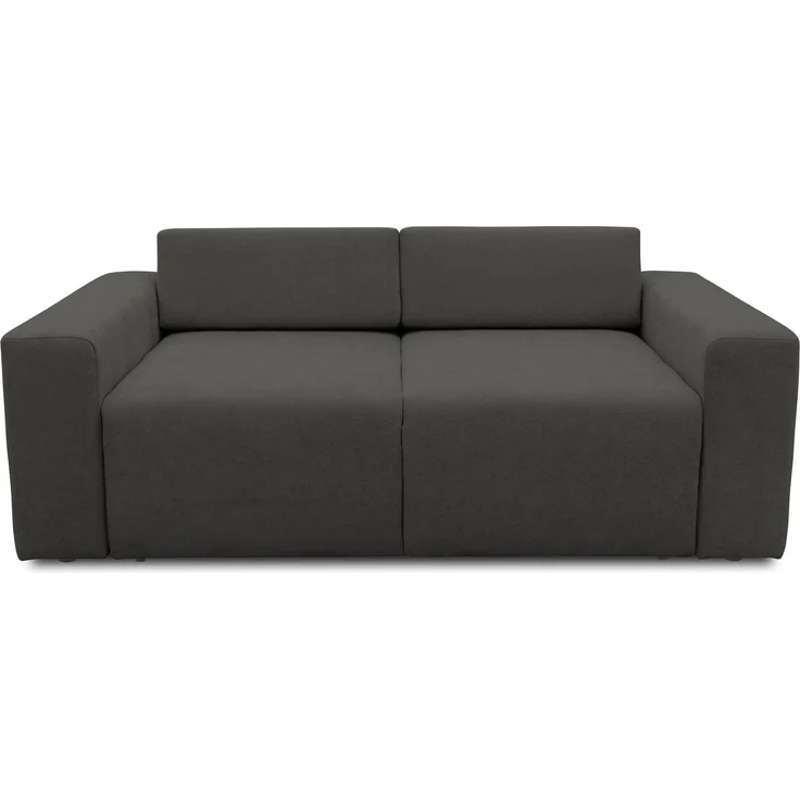 DOMO. collection Sofa 700 029, 2-Sitzer Couch mit Schlaffunktion und Federkernpolsterung, lose Rückenkissen, Polstergarnitur, 192 x 116 x 85 cm (BxTxH), grau – Bild 3