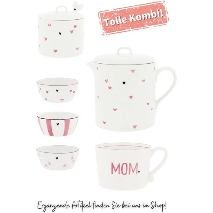 Bastion Collections Geschirr-Set Tasse - ROSE MOM - weiß – Bild 2