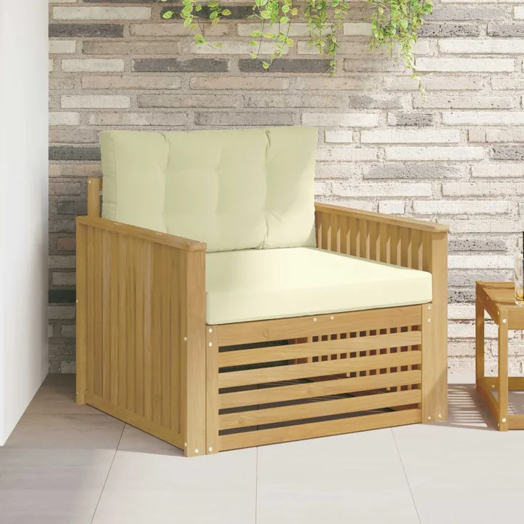 vidaXL Outdoor-Sofa Polyester Weiß 3439132