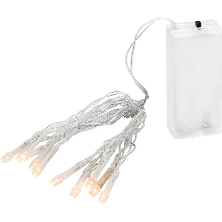5x 10er LED Lichterkette Set Batteriekette Weihnachten Beleuchtung Deko warmweiß