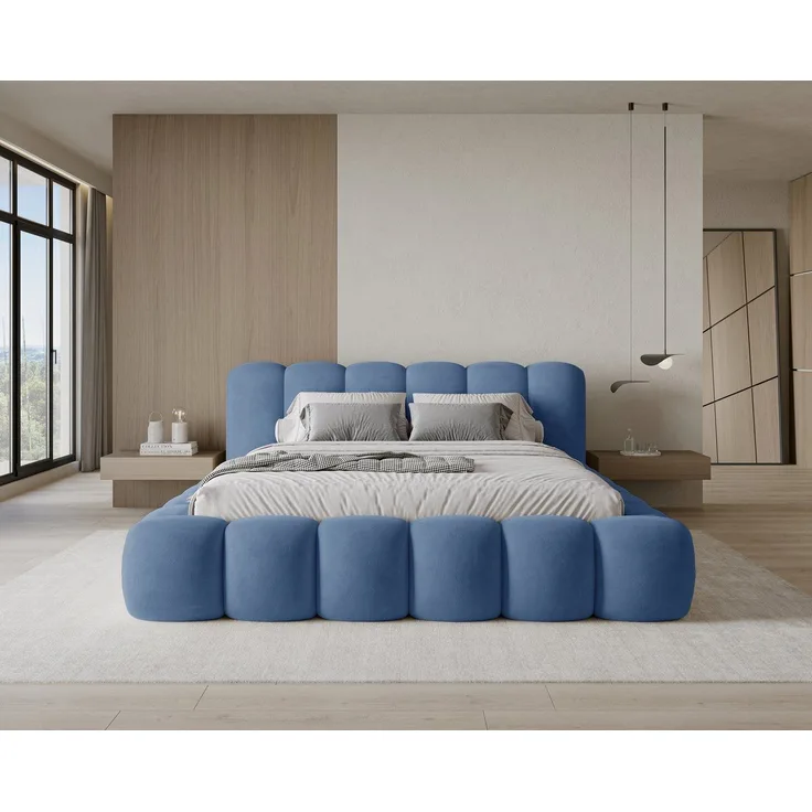 Chilly Möbel Polsterbett Stone Samt Stoff 180x200 cm mit Stauraum Velluto 25