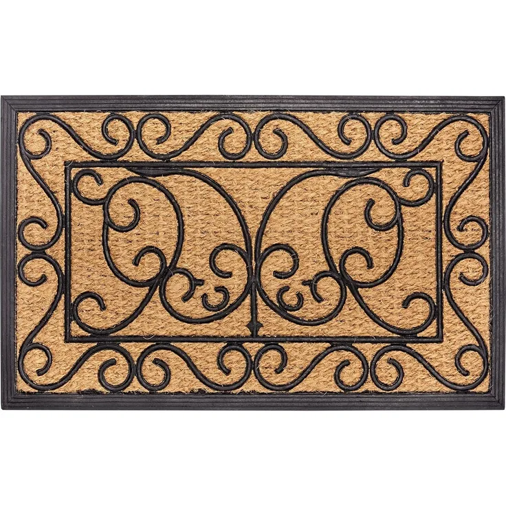 HANSE Home Fußmatte Rechteckig, Türmatte, rechteckig, Höhe: 8 mm, Kokos, Gummi, Schmutzfangmatte, Outdoor, Rutschfest, Innen, Kokosmatte