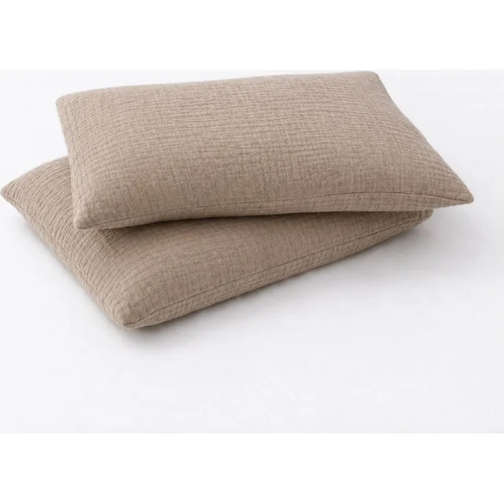 BABEES Kissenbezüge 2-er Set Kissenbezug 40x60 / 30x50 cm 100% Musselin Baumwolle 150 g/qm, Kissenbezüge Kissenhülle Kinderbettwäsche Kinderzimmer Creme Beige