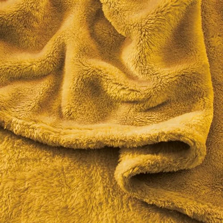 Wohndecke Wohndecke "Salerno", Erwin Müller, Teddy-Fleece Uni – Bild 7