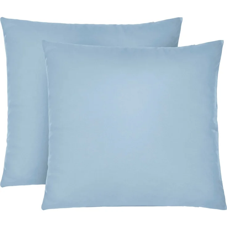 biberna Feinjersey-Kissenbezug, 2-teilig, eisblau, 40x40 cm – Bild 1